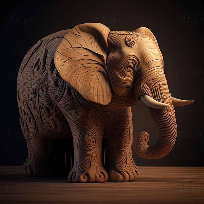 3D model Gabi elephant famous animal (STL)